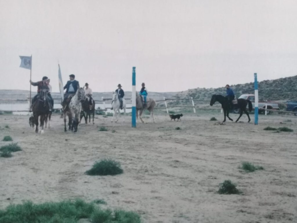 Jineteada en los 90.Foto cedida por Sabina Sanz.j