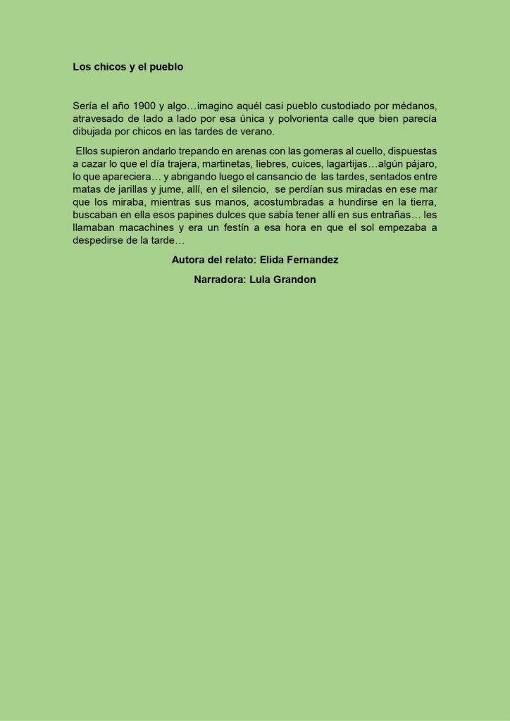 Los chicos y el pueblo_texto del relato